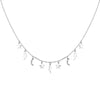 Ig Style Star Moon Lightning Sterling Silver Plating White Gold Plated Necklace