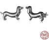 1 Pair Simple Style Dog Plating Sterling Silver Gold Plated Ear Studs