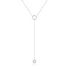 Elegant Luxurious Circle Sterling Silver Plating Hollow Out Inlay Rhinestones White Gold Plated Pendant Necklace