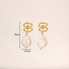 1 Pair Glam Classical Geometric Plating Inlay Copper Artificial Pearls Rhinestones 18k Gold Plated Drop Earrings