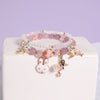 Cartoon Style Cute Rabbit Dolphin Shell Alloy Beaded Enamel Inlay Rhinestones Women's Bracelets