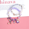 Cartoon Style Cute Rabbit Dolphin Shell Alloy Beaded Enamel Inlay Rhinestones Women's Bracelets