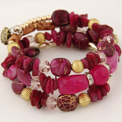 Ethnic Style Irregular Mixed Materials Women's Bracelets