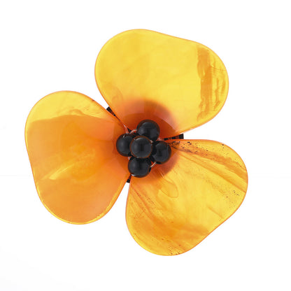 Classic Style Flower Arylic Women'S Brooches