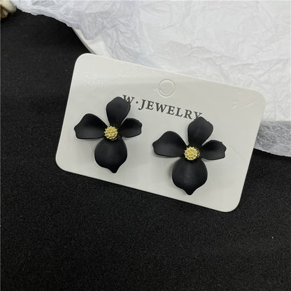 Cute Flower Alloy Plating Women's Ear Studs