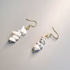 1 Pair Bohemian Irregular Geometric Stainless Steel Natural Stone Drop Earrings