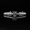 Retro Streetwear Crown Titanium Steel Plating Inlay Zircon Bracelets