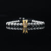 Retro Streetwear Crown Titanium Steel Plating Inlay Zircon Bracelets