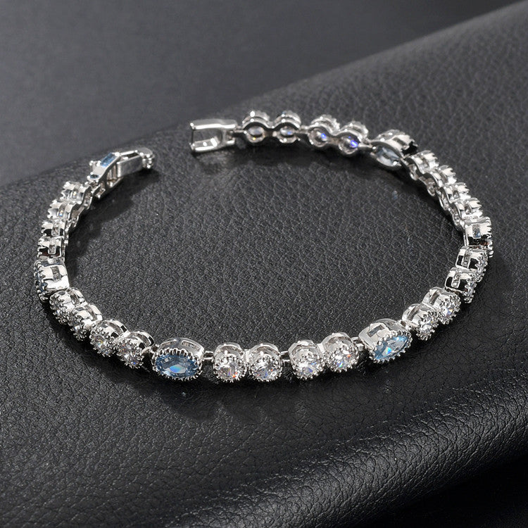 Original Design Multicolor Copper Plating Inlay Zircon Bracelets