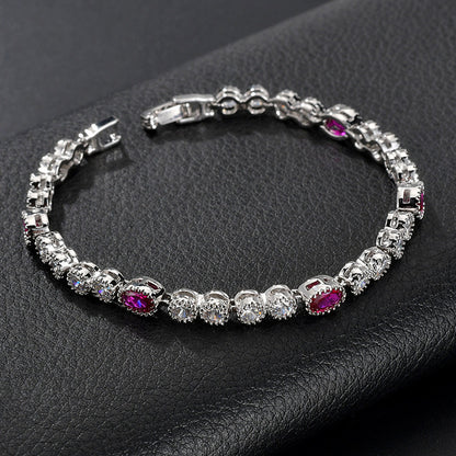 Original Design Multicolor Copper Plating Inlay Zircon Bracelets