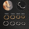 1 Piece Simple Style Solid Color Plating Stainless Steel Hoop Earrings