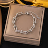 Wholesale Casual Simple Style Solid Color Titanium Steel Plating Chain Bracelets Earrings Necklace