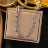 Wholesale Casual Simple Style Solid Color Titanium Steel Plating Chain Bracelets Earrings Necklace