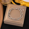 Streetwear Heart Shape Grain Titanium Steel Plating Inlay Shell Bracelets