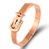 Casual Simple Style Belt Buckle Stainless Steel Plating Bangle