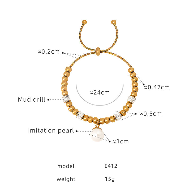 Streetwear Palm Heart Shape Eye Titanium Steel Plating Inlay Rhinestones Bracelets