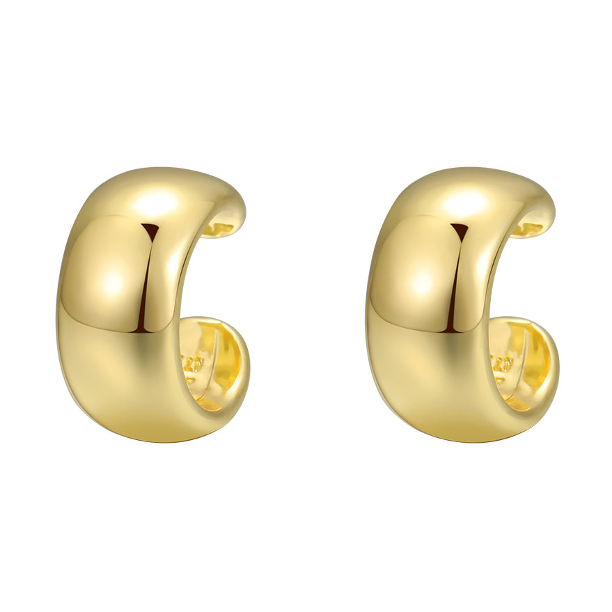 1 Pair Lady Simple Style Commute C Shape Semicircle Water Droplets Plating Alloy Gold Plated Silver Plated Ear Studs