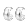 1 Pair Lady Simple Style Commute C Shape Semicircle Water Droplets Plating Alloy Gold Plated Silver Plated Ear Studs