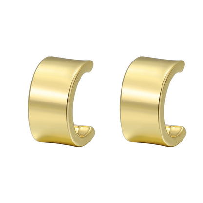 1 Pair Lady Simple Style Commute C Shape Semicircle Water Droplets Plating Alloy Gold Plated Silver Plated Ear Studs