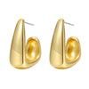 1 Pair Lady Simple Style Commute C Shape Semicircle Water Droplets Plating Alloy Gold Plated Silver Plated Ear Studs