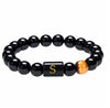 Casual Retro Letter Agate-like Beaded Couple Bracelets