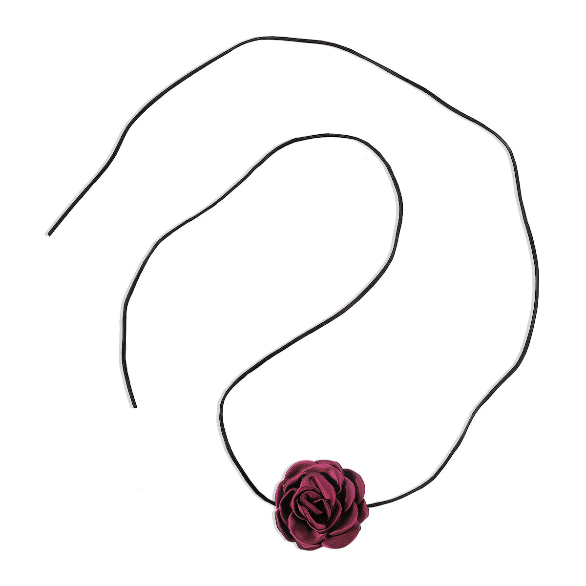 Elegant Vintage Style Sweet Rose Flocking Cloth Handmade Three-dimensional Fabric Women's Choker Choker