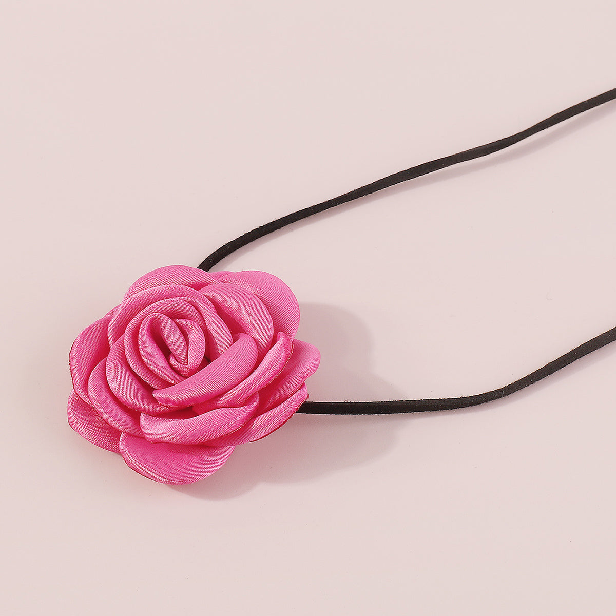 Elegant Vintage Style Sweet Rose Flocking Cloth Handmade Three-dimensional Fabric Women's Choker Choker