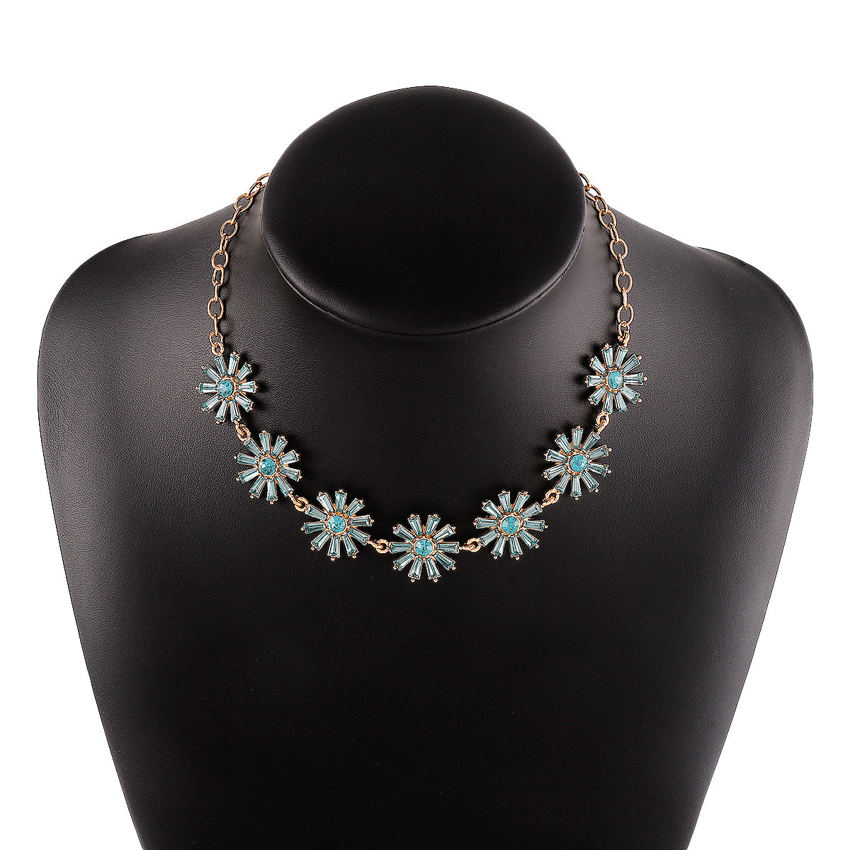 Elegant Vintage Style Sweet Flower Alloy Iron Inlay Rhinestones Women's Choker