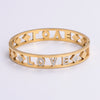 Simple Style Love Tree Heart Shape Stainless Steel Plating Hollow Out Artificial Rhinestones 18k Gold Plated Rose Gold Plated Bangle