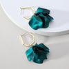 1 Pair Elegant Vacation Petal Arylic Zinc Alloy Drop Earrings