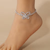 Wholesale Jewelry Elegant Butterfly Alloy Rhinestones Anklet