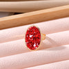 Wholesale Jewelry Simple Style Oval Alloy Sequins Open Ring