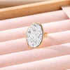 Wholesale Jewelry Simple Style Oval Alloy Sequins Open Ring