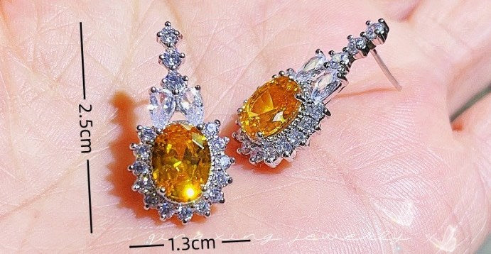 1 Pair Elegant Vintage Style Water Droplets Inlay Copper Zircon Ear Studs