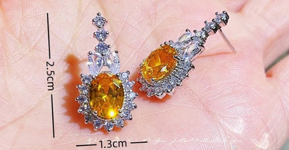 1 Pair Elegant Vintage Style Water Droplets Inlay Copper Zircon Ear Studs