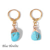 1 Pair Ethnic Style Geometric Plating Natural Stone Drop Earrings