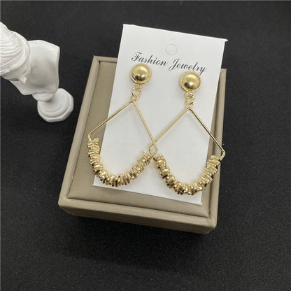 1 Pair Lady Streetwear Leaf Flower Plating Inlay Alloy Artificial Pearls Drop Earrings