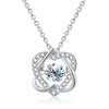 Elegant Heart Shape Sterling Silver Plating Inlay Zircon Pendant Necklace