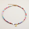 Vacation Letter Heart Shape Stainless Steel Natural Stone Handmade Necklace