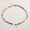 Vacation Letter Heart Shape Stainless Steel Natural Stone Handmade Necklace