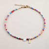 Vacation Letter Heart Shape Stainless Steel Natural Stone Handmade Necklace