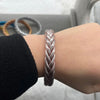 Simple Style Solid Color Silica Gel Braid Unisex Wristband