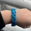 Simple Style Solid Color Silica Gel Braid Unisex Wristband