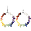 1 Pair Ig Style Irregular Circle Beaded Plating Alloy Natural Stone Drop Earrings