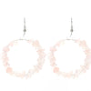 1 Pair Ig Style Irregular Circle Beaded Plating Alloy Natural Stone Drop Earrings