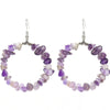 1 Pair Ig Style Irregular Circle Beaded Plating Alloy Natural Stone Drop Earrings