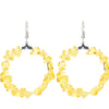 1 Pair Ig Style Irregular Circle Beaded Plating Alloy Natural Stone Drop Earrings