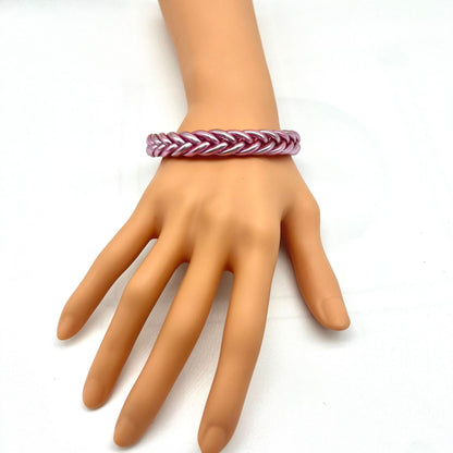 Classic Style Solid Color Silica Gel Braid Unisex Wristband