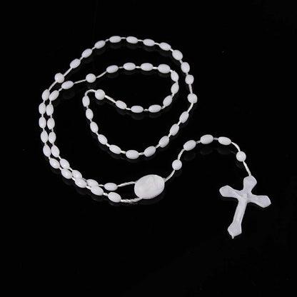 Streetwear Shiny Cross Plastic Unisex Pendant Necklace