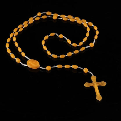 Streetwear Shiny Cross Plastic Unisex Pendant Necklace